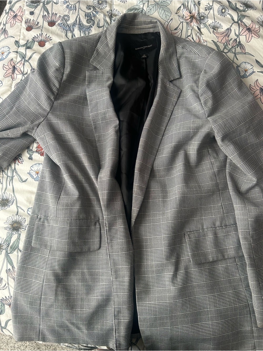 Banana Republic Gray Plaid Women's Blazer